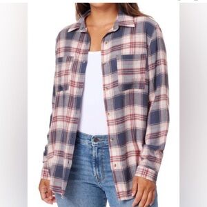 C&C California > Pink and Blue Plaid Button Down Shirt Large